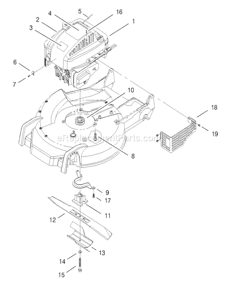 Page B Diagram and Parts List for 20776 7900001-7999999 - 1997 Toro Lawn Mower