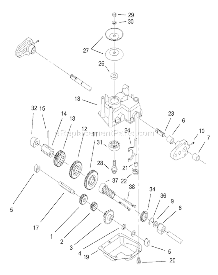 Page L Diagram and Parts List for 20776 8900001-8999999 - 1998 Toro Lawn Mower