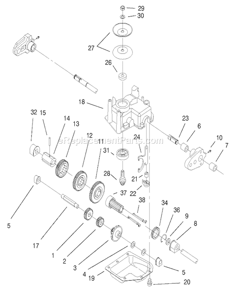 Page L Diagram and Parts List for 20776 9900001-9999999 - 1999 Toro Lawn Mower