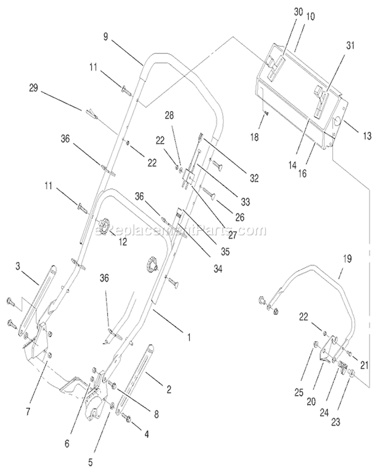 Page L Diagram and Parts List for 20777 7900001-7999999 - 1997 Toro Lawn Mower