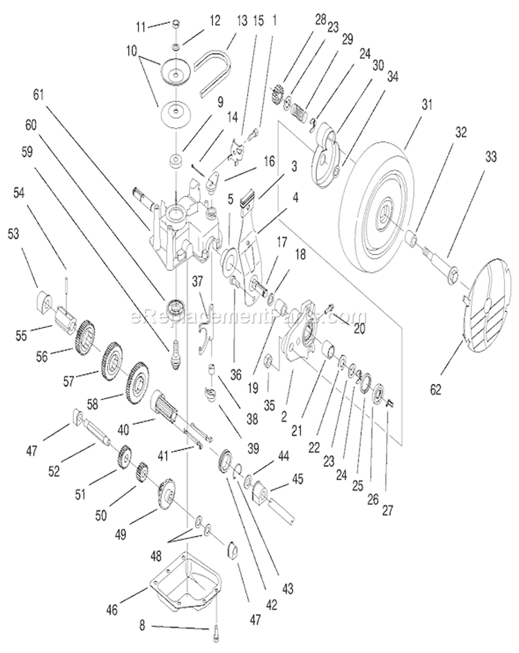 Page K Diagram and Parts List for 20778 7900001-7999999 - 1997 Toro Lawn Mower