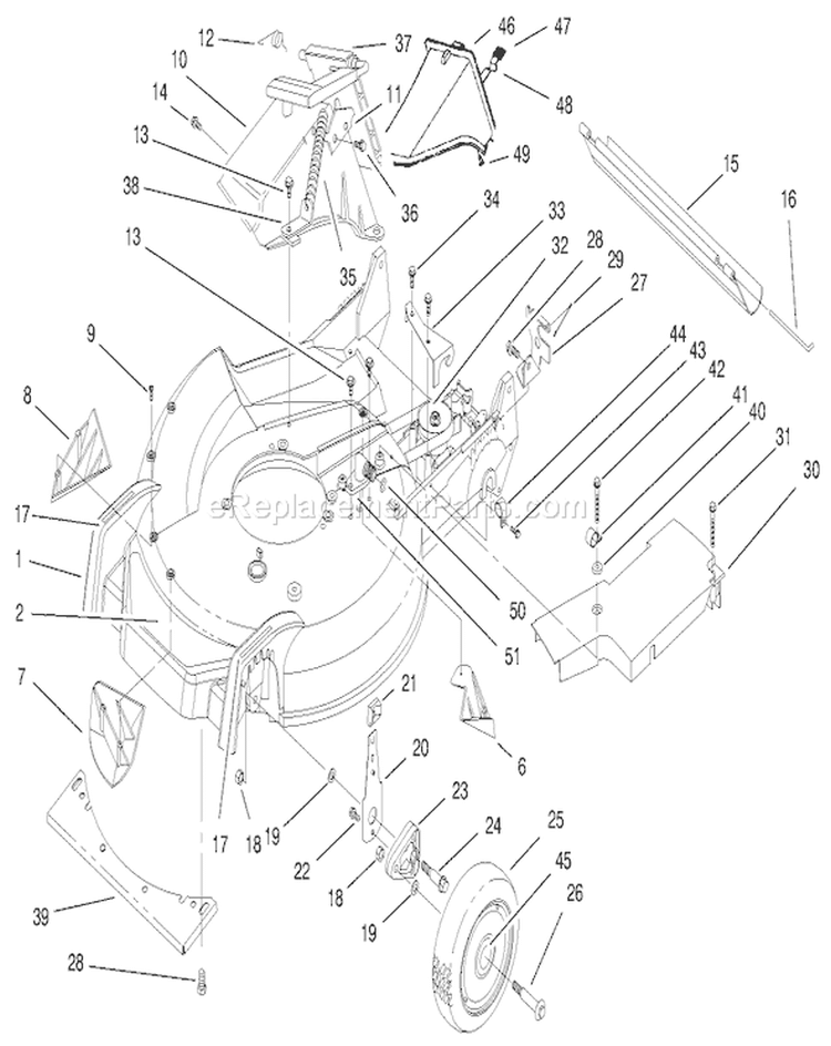 Page N Diagram and Parts List for 20778 7900001-7999999 - 1997 Toro Lawn Mower