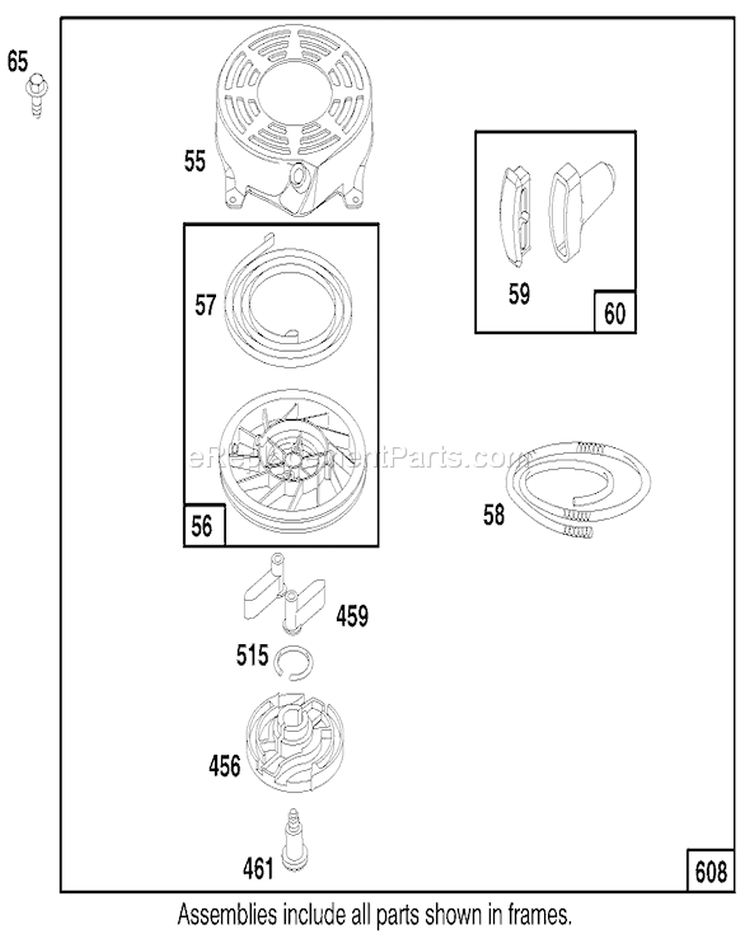 Page B Diagram and Parts List for 20778 7900001-7999999 - 1997 Toro Lawn Mower