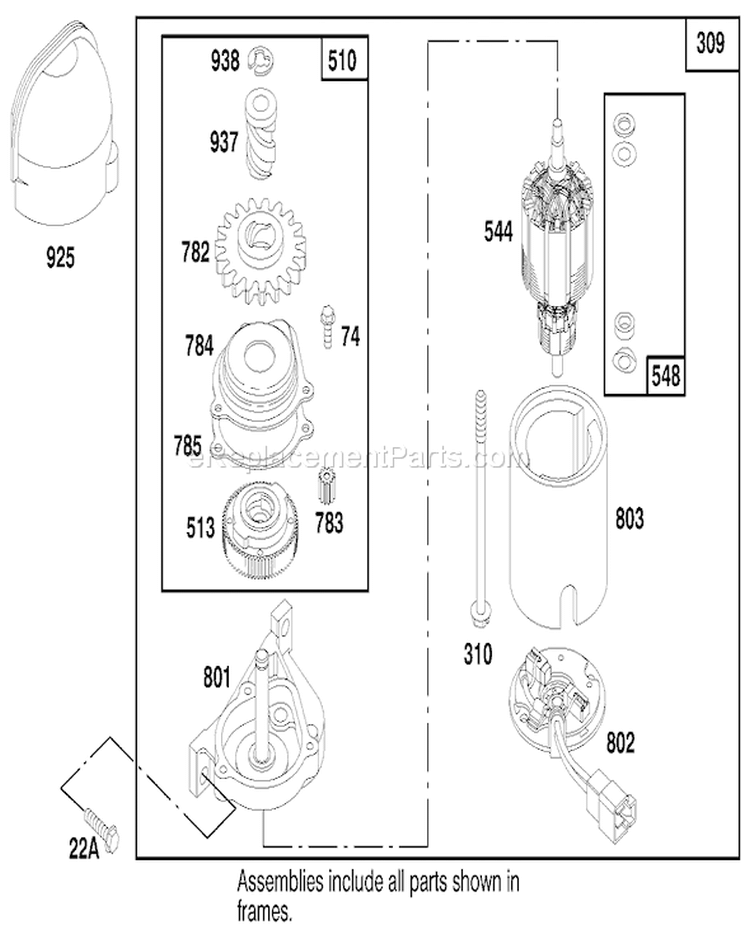Page E Diagram and Parts List for 20778 7900001-7999999 - 1997 Toro Lawn Mower