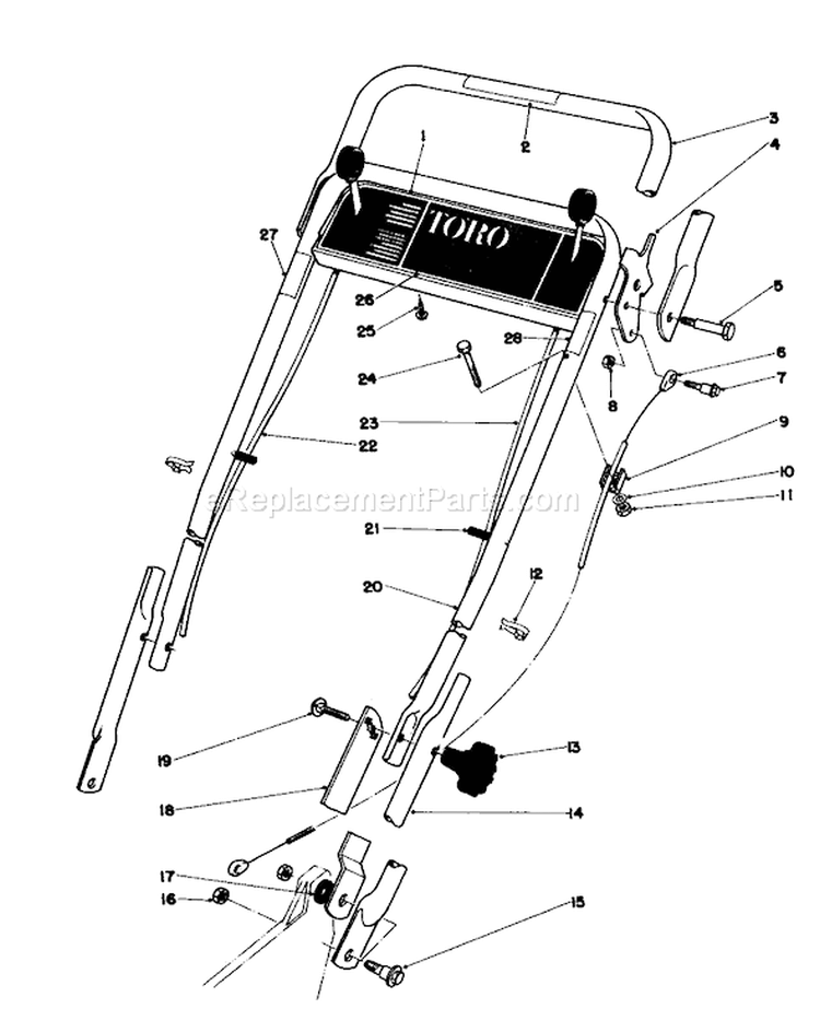 Page F Diagram and Parts List for 20778 9000001-9999999 - 1979 Toro Lawn Mower