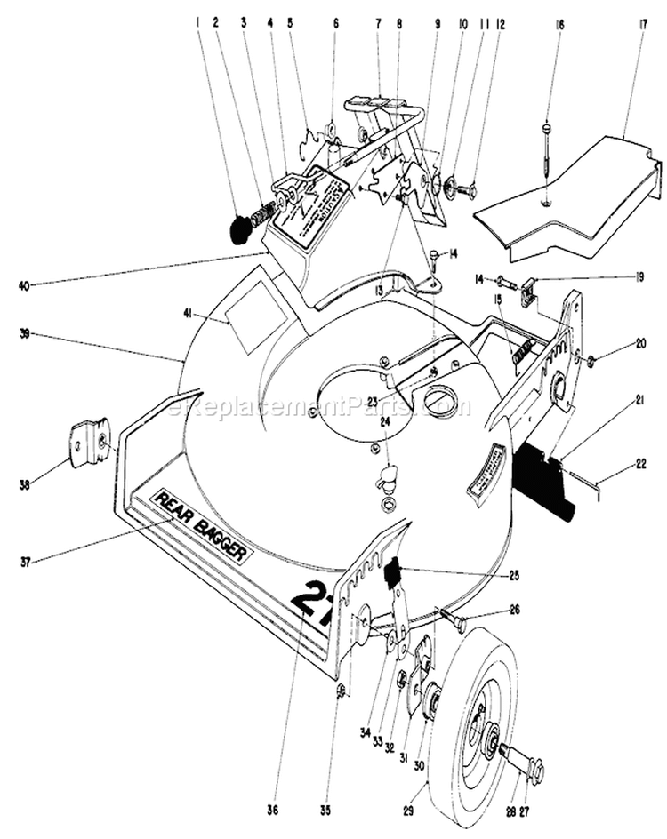 Page G Diagram and Parts List for 20778 9000001-9999999 - 1979 Toro Lawn Mower