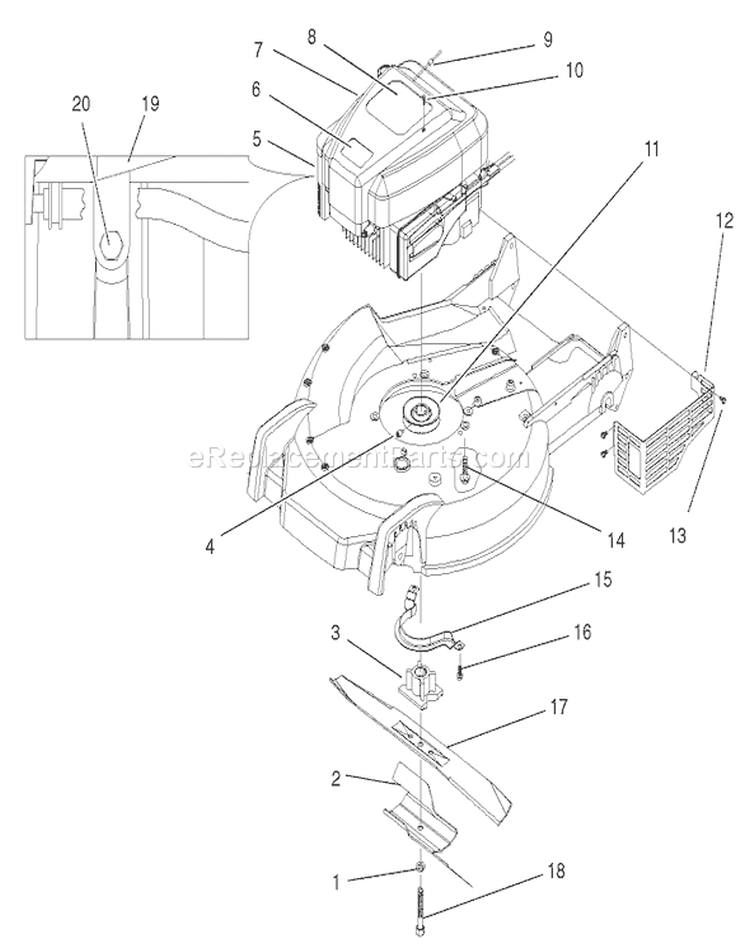 Page N Diagram and Parts List for 20779 210000001-210999999 - 2001 Toro Lawn Mower