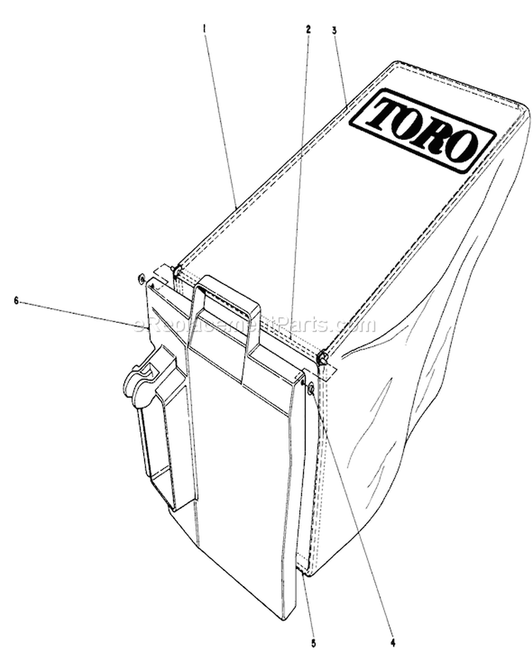 Page D Diagram and Parts List for 20780C 5000001-5999999 - 1985 Toro Lawn Mower