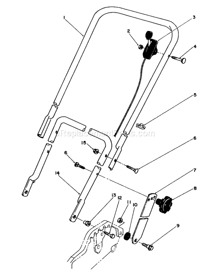 Page E Diagram and Parts List for 20780C 5000001-5999999 - 1985 Toro Lawn Mower