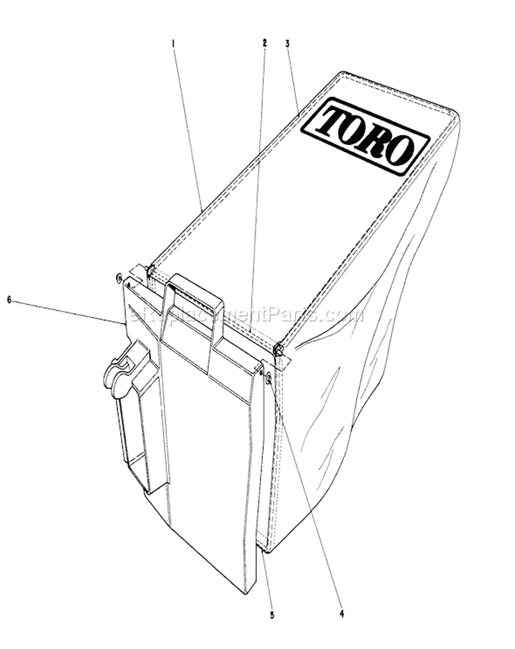 Page D Diagram and Parts List for 20780C 7000001-7999999 - 1987 Toro Lawn Mower