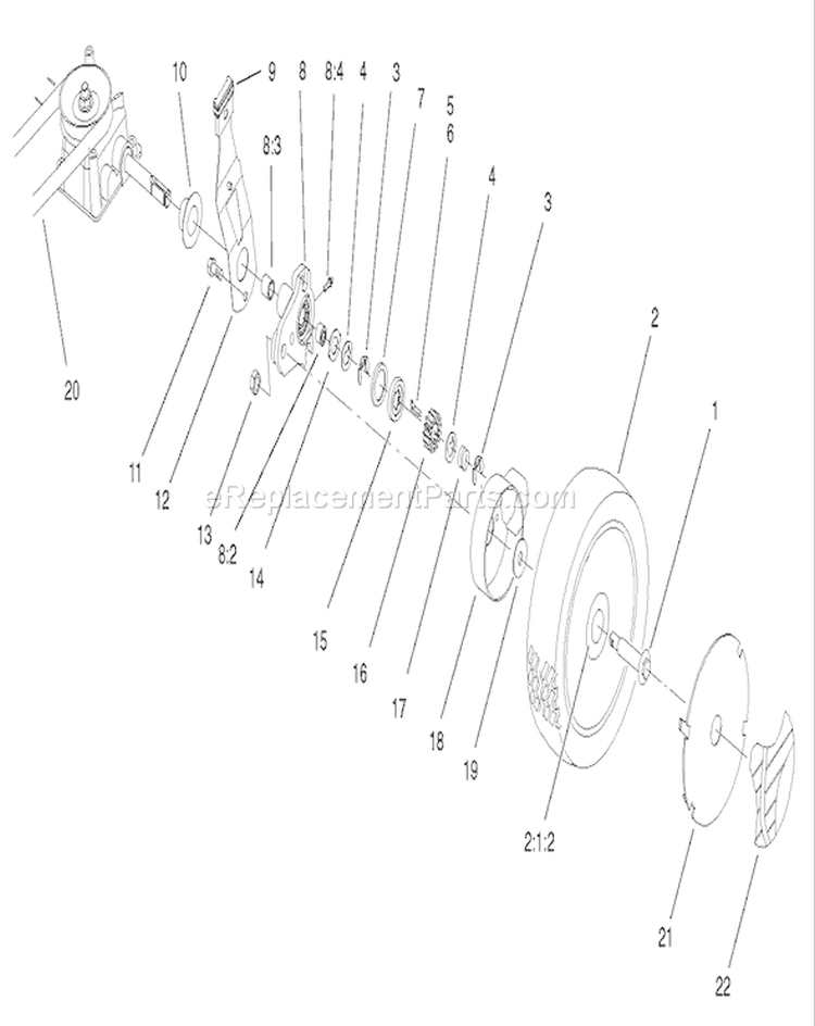 Page K Diagram and Parts List for 20781 220000001-220999999 - 2002 Toro Lawn Mower