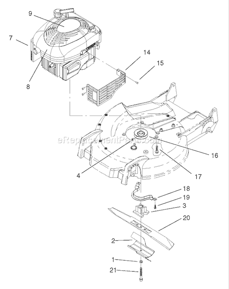 Page I Diagram and Parts List for 20781 220000001-220999999 - 2002 Toro Lawn Mower