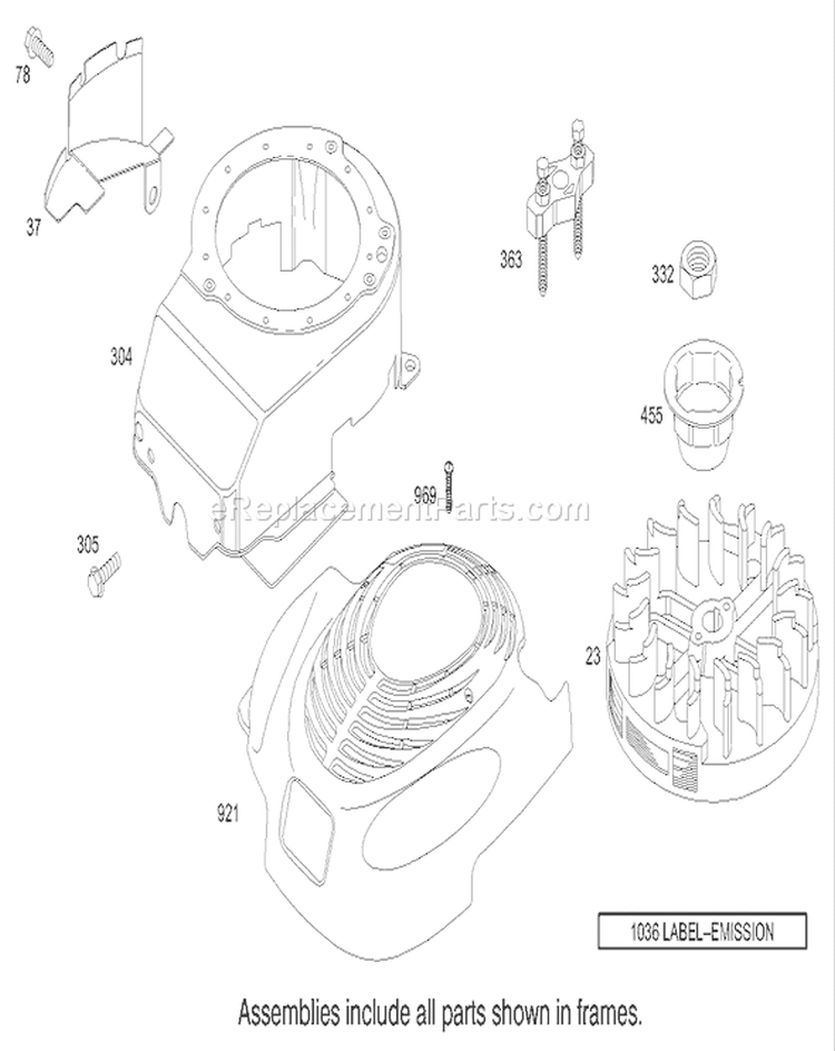 Page B Diagram and Parts List for 20781 230000001-230999999 - 2003 Toro Lawn Mower