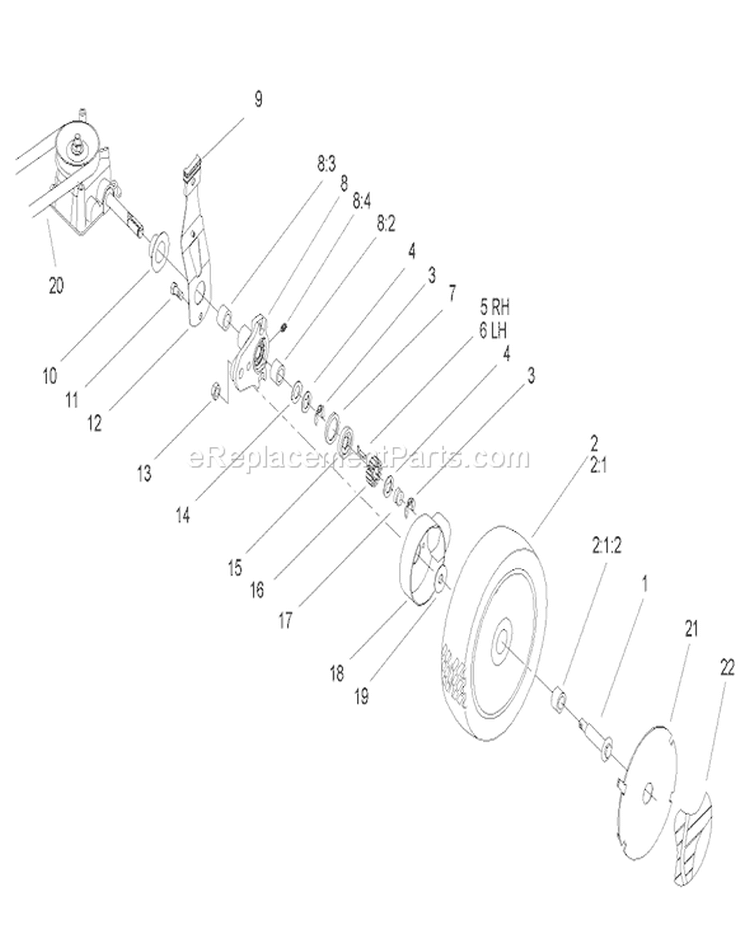Page K Diagram and Parts List for 20781 250000001-250999999 - 2005 Toro Lawn Mower