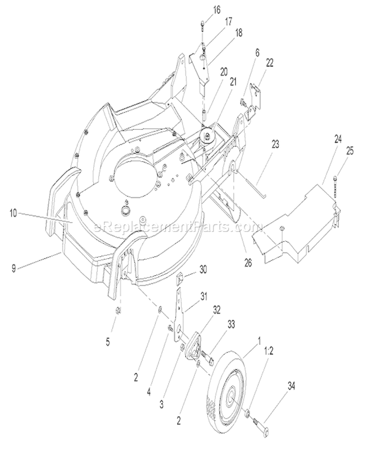 Page N Diagram and Parts List for 20781 250000001-250999999 - 2005 Toro Lawn Mower