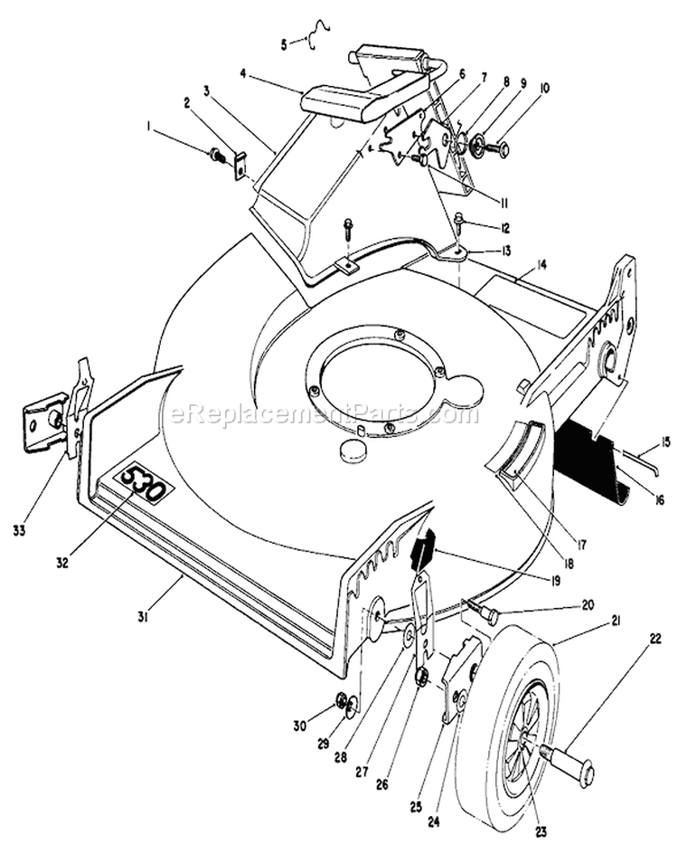 Page F Diagram and Parts List for 20782C 5000001-5999999 - 1985 Toro Lawn Mower