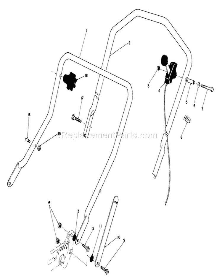 Page E Diagram and Parts List for 20782C 6000001-6999999 - 1986 Toro Lawn Mower