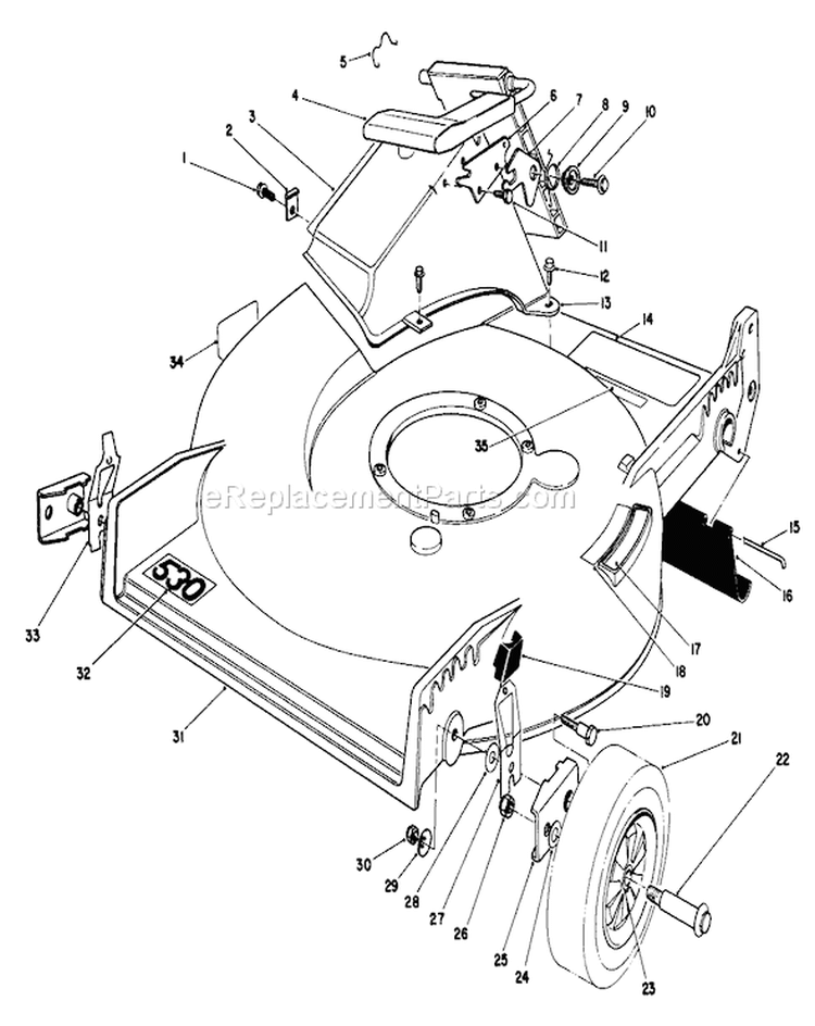 Page F Diagram and Parts List for 20782C 6000001-6999999 - 1986 Toro Lawn Mower