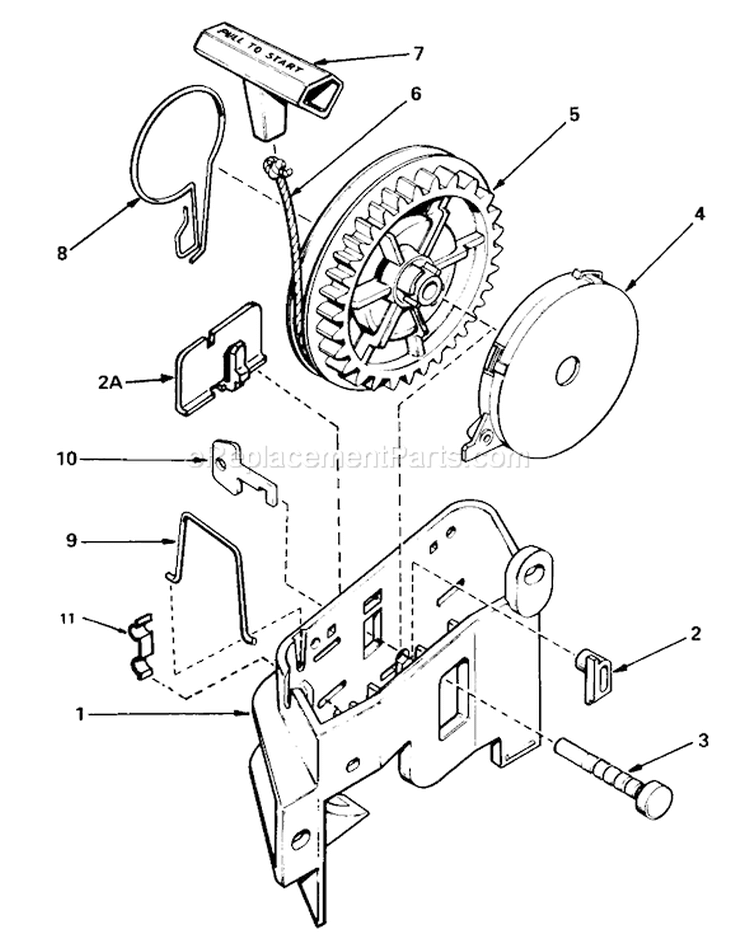 Page H Diagram and Parts List for 20782C 6000001-6999999 - 1986 Toro Lawn Mower