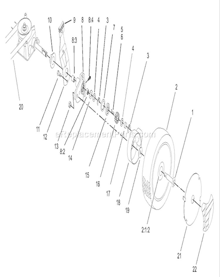 Page V Diagram and Parts List for 20783 230000001-230002003 - 2003 Toro Lawn Mower