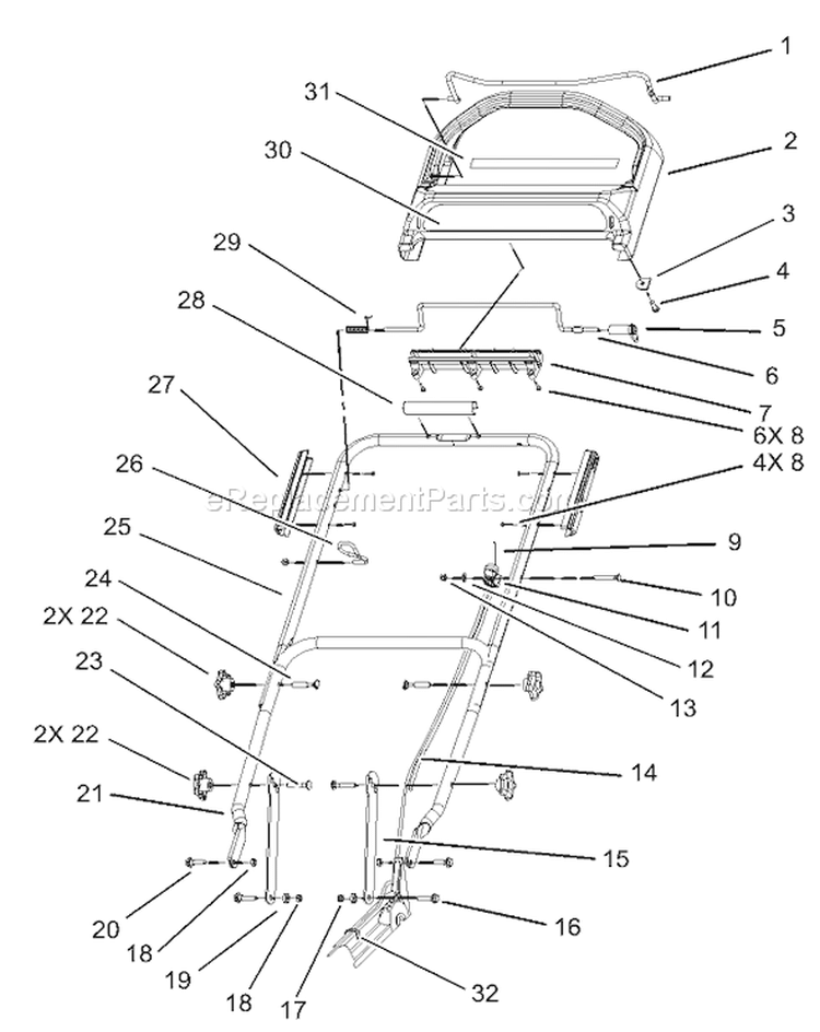 Page Y Diagram and Parts List for 20783 230002004-230999999 - 2003 Toro Lawn Mower