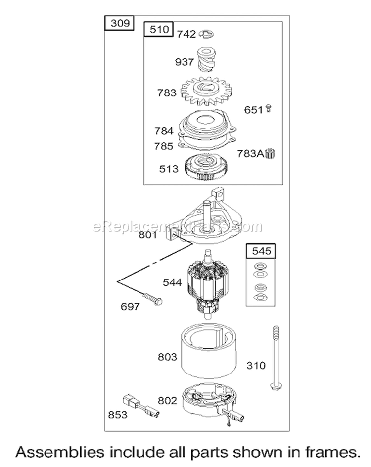 Page AH Diagram and Parts List for 20783 230002004-230999999 - 2003 Toro Lawn Mower