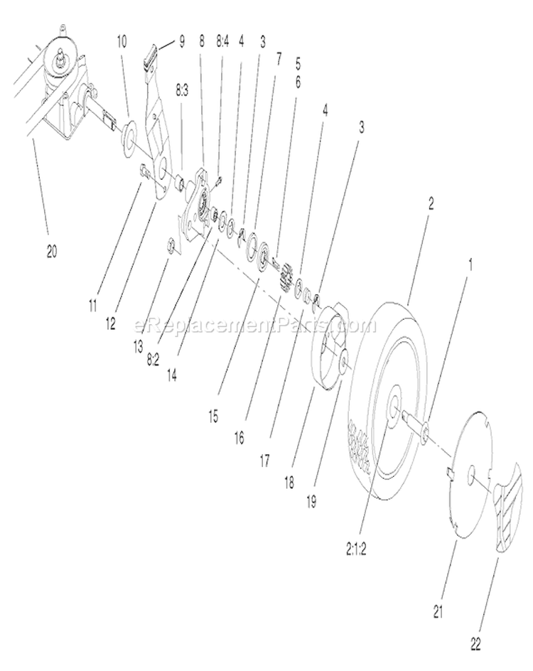 Page V Diagram and Parts List for 20783 220000001-220999999 - 2002 Toro Lawn Mower