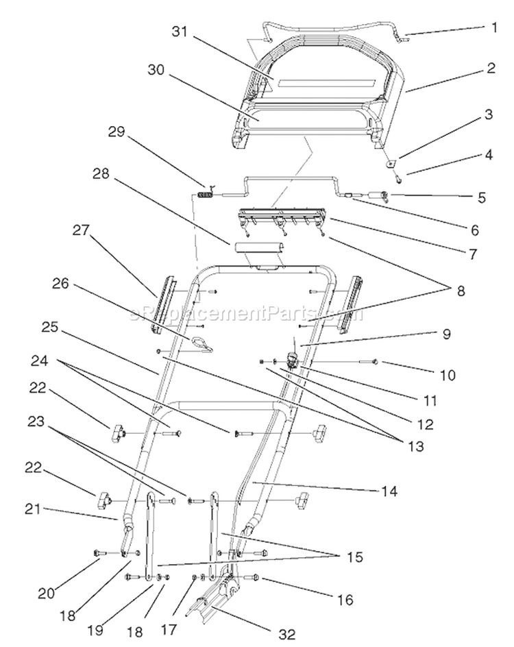 Page Z Diagram and Parts List for 20783 220000001-220999999 - 2002 Toro Lawn Mower