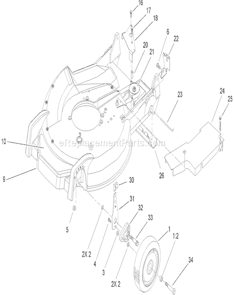 Page O Diagram and Parts List for 20783 250000001-250999999 - 2005 Toro Lawn Mower