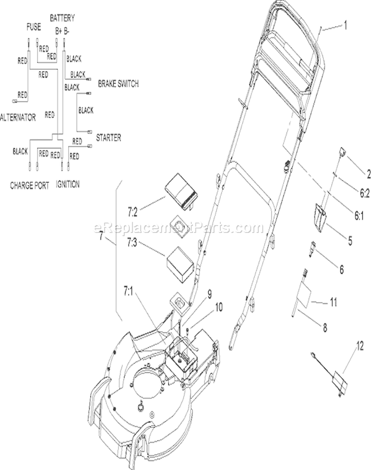 Page B Diagram and Parts List for 20784 250000001-250999999 - 2005 Toro Lawn Mower