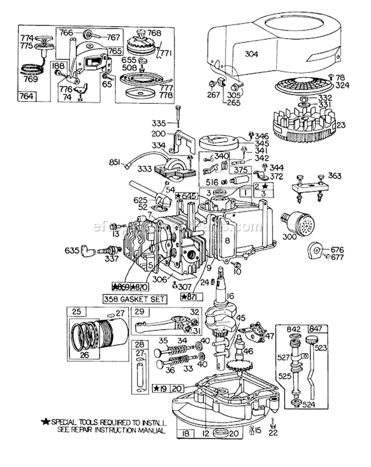 Page C Diagram and Parts List for 20785 9000001-9999999 - 1979 Toro Lawn Mower