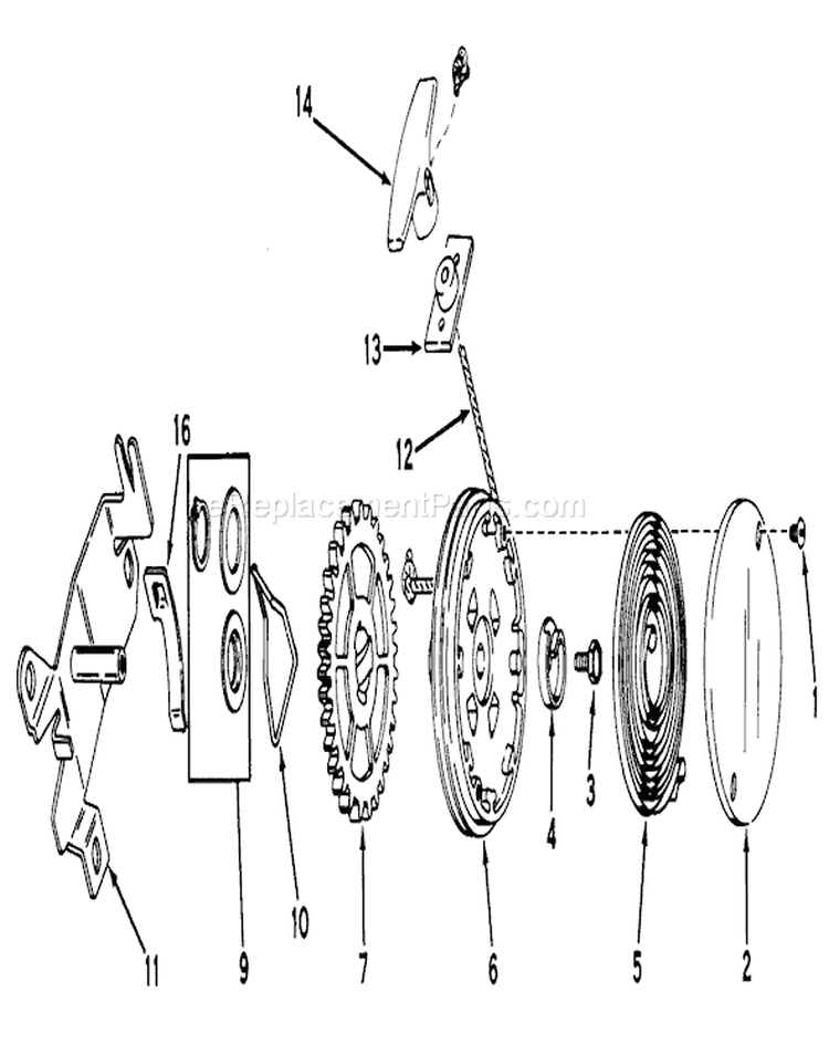 Starter Diagram and Parts List for 20788 0000001-0999999 - 1980 Toro Lawn Mower