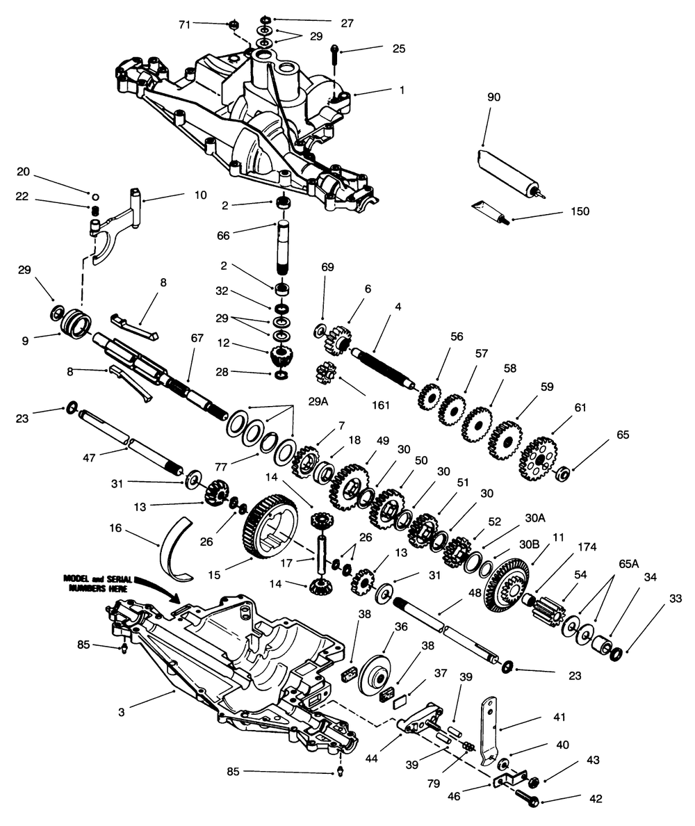 Peerless Transaxle Model No. 915-019 Diagram and Parts List for 70131 6900001 - 6999999 Toro Lawn Tractor