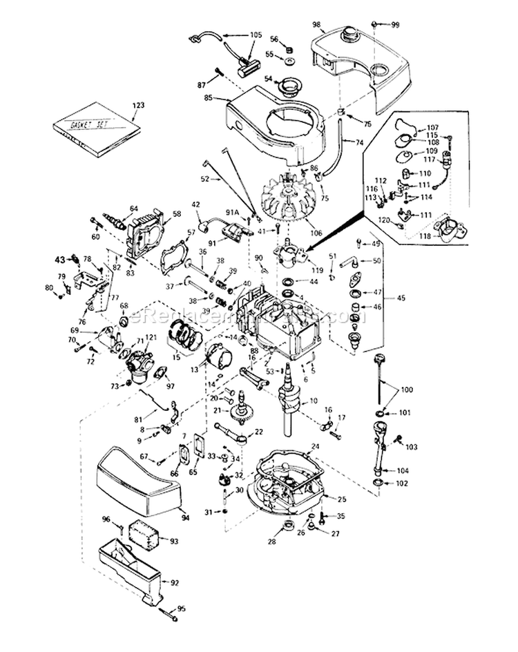Page D Diagram and Parts List for 20790 0000001-0999999 - 1980 Toro Lawn Mower