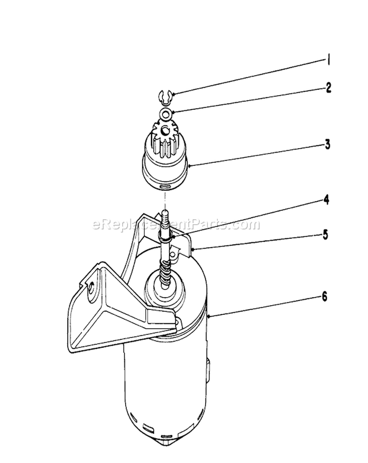 Starter Motor Diagram and Parts List for 20790 9000001-9999999 - 1979 Toro Lawn Mower