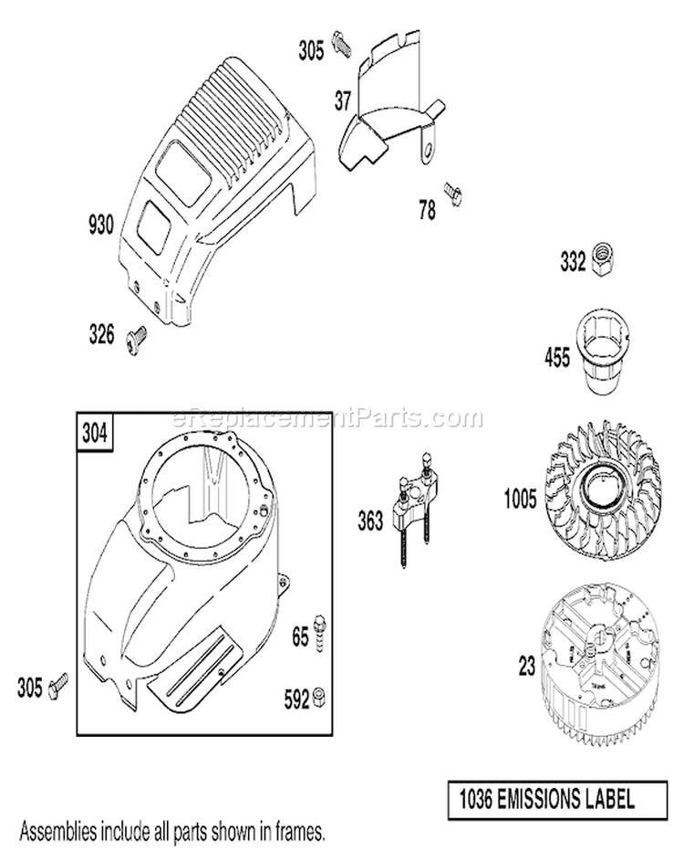 Blower Housing Assembly Diagram and Parts List for 20789 200000001-200999999 - 2000 Toro Lawn Mower