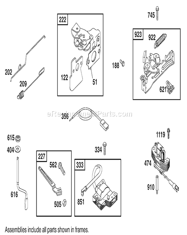 Page U Diagram and Parts List for 20791 210000001-210999999 - 2001 Toro Lawn Mower