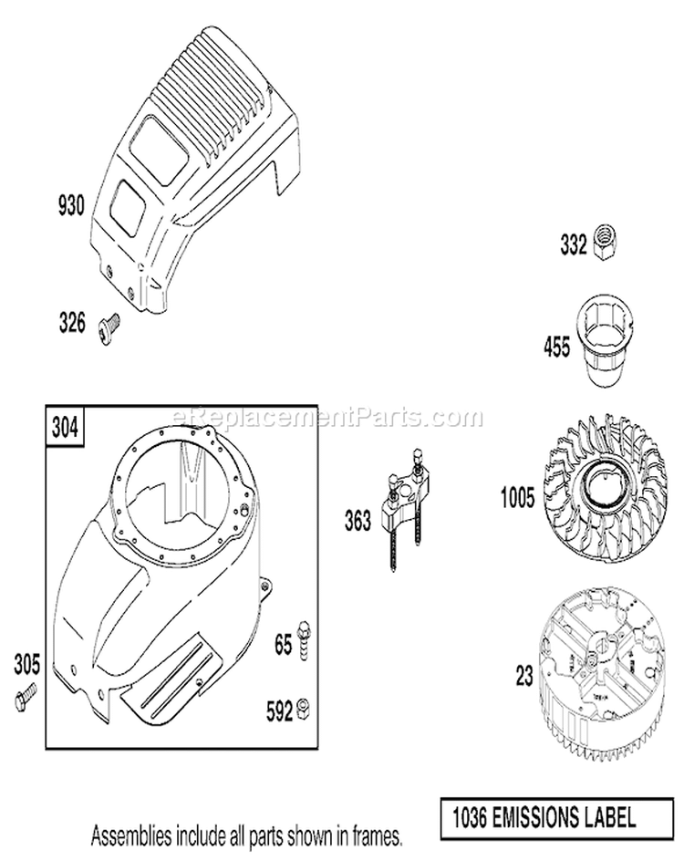 Blower Housing Assembly Diagram and Parts List for 20791 210000001-210999999 - 2001 Toro Lawn Mower