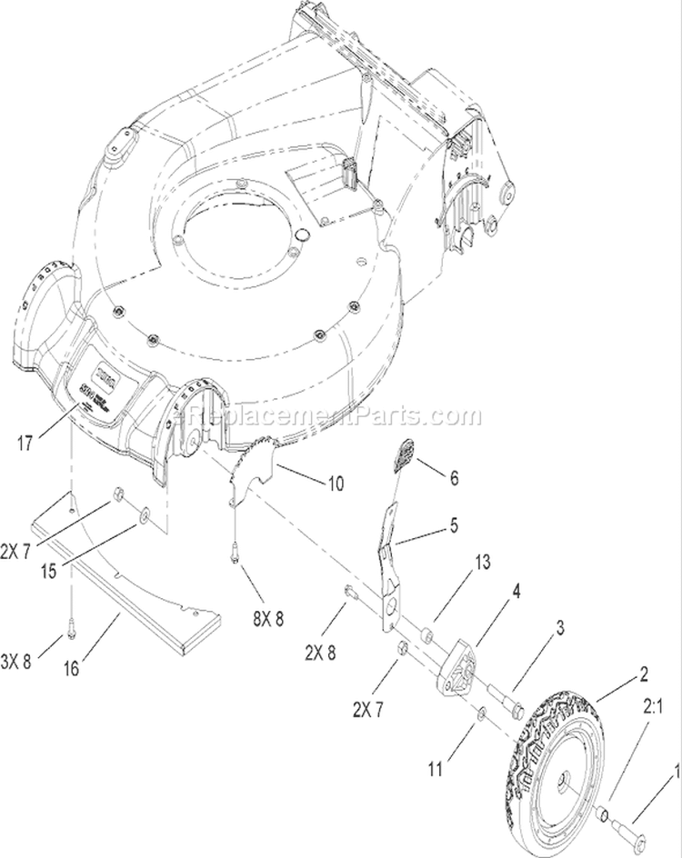 Height-of-Cut Assembly Diagram and Parts List for 20792 270000001-270999999 - 2007 Toro Lawn Mower