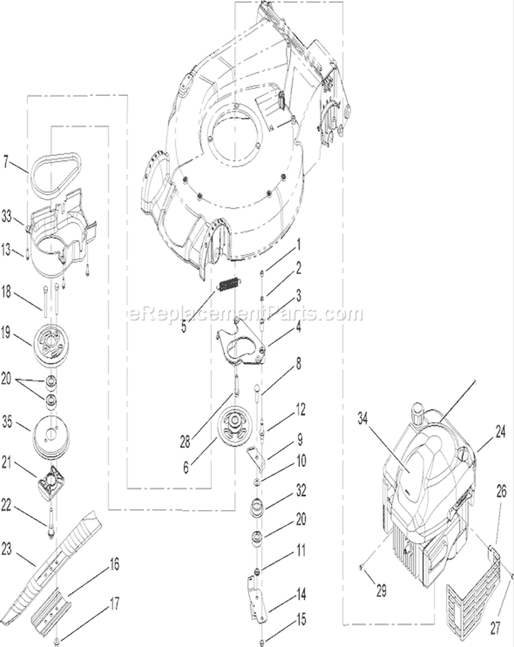 BBC Engine Assembly Diagram and Parts List for 20793 270000001-270999999 - 2007 Toro Lawn Mower