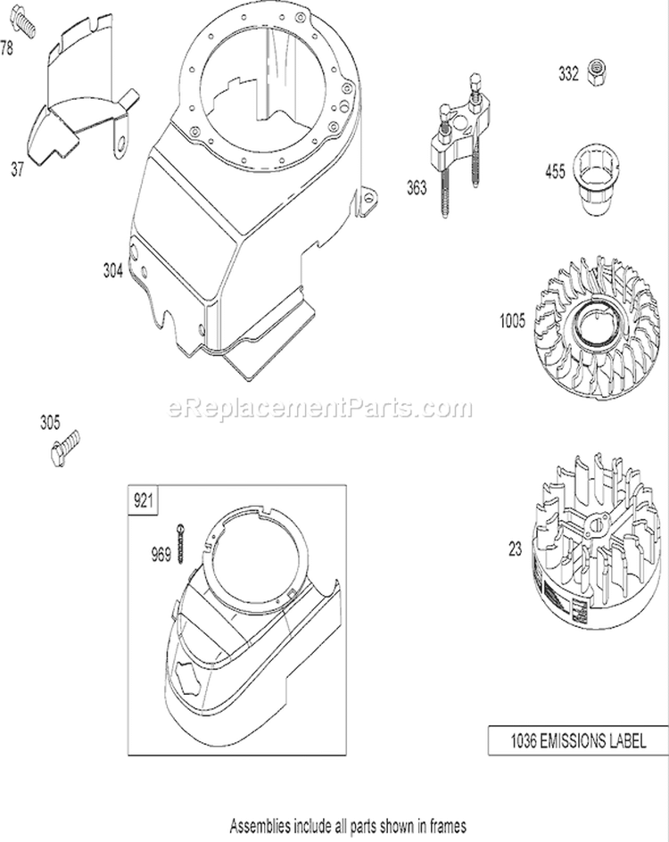 Blower Housing Assembly Diagram and Parts List for 20793 270000001-270999999 - 2007 Toro Lawn Mower