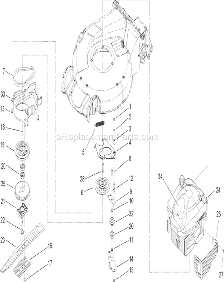 Engine Assembly Diagram and Parts List for 20795 260000001-260999999 - 2006 Toro Lawn Mower