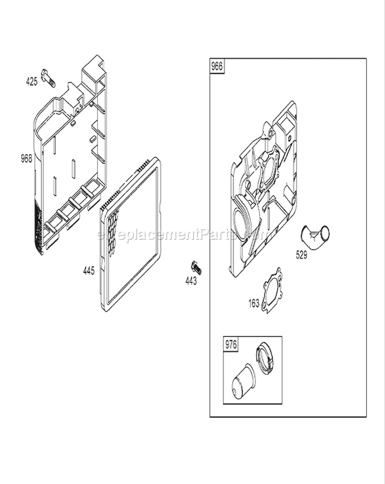 Air Cleaner Assembly Diagram and Parts List for 20058 250000001-250999999 - 2005 Toro Lawn Mower