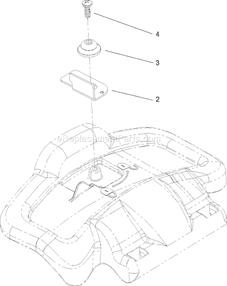 Discharge Door Assembly Diagram and Parts List for 20092C 280000001-280999999 - 2008 Toro Lawn Mower