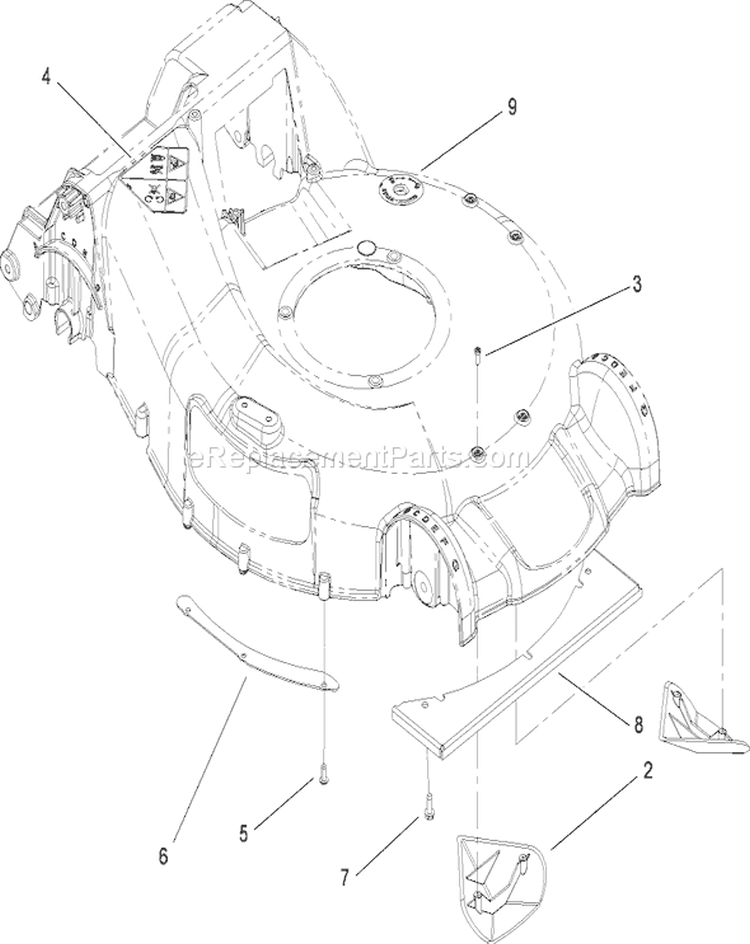 Page P Diagram and Parts List for 20092C 280000001-280999999 - 2008 Toro Lawn Mower