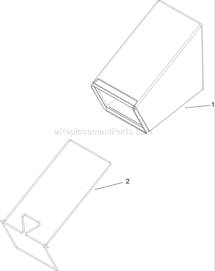 Rear Bag Assembly Diagram and Parts List for 20092C 280000001-280999999 - 2008 Toro Lawn Mower
