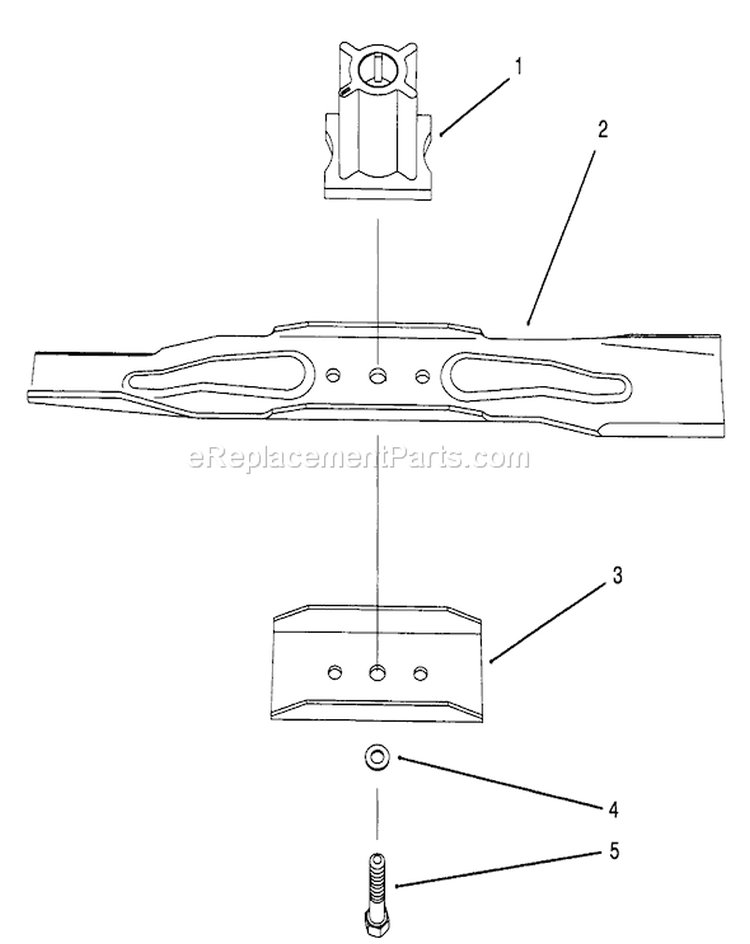 Blade Assembly Diagram and Parts List for 20801BC 4900001-4999999 - 1994 Toro Lawn Mower