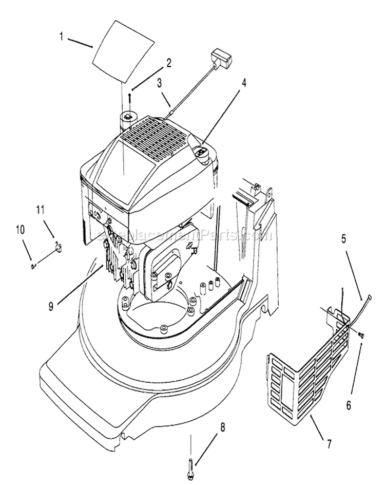 Engine Assembly Diagram and Parts List for 20801BC 4900001-4999999 - 1994 Toro Lawn Mower