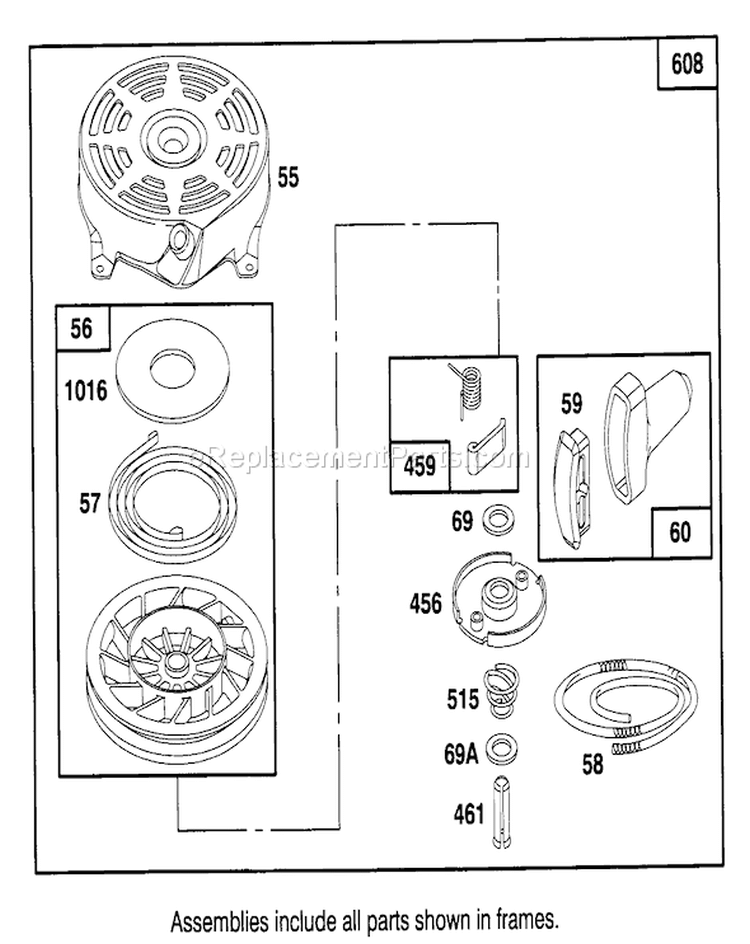 Page H Diagram and Parts List for 20801BC 4900001-4999999 - 1994 Toro Lawn Mower
