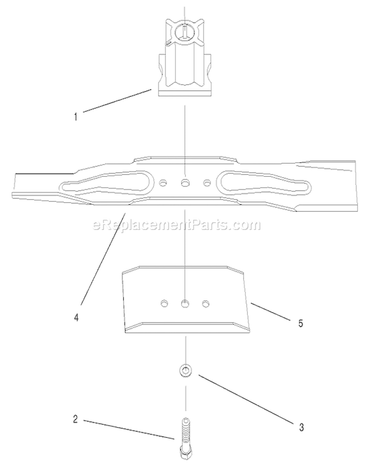 Blade Assembly Diagram and Parts List for 20803 7900001-7999999 - 1997 Toro Lawn Mower
